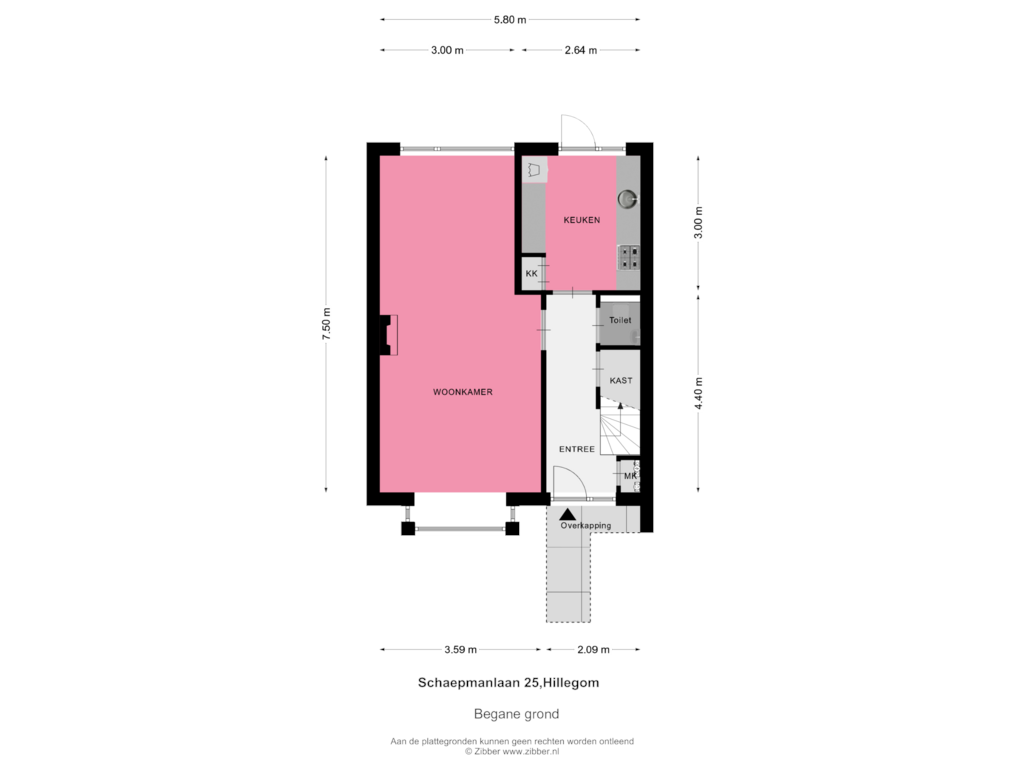 Bekijk plattegrond van Begane grond van Schaepmanlaan 25