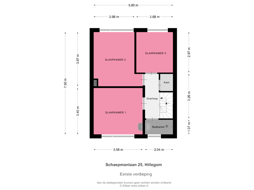 Bekijk plattegrond van Eerste verdieping van Schaepmanlaan 25