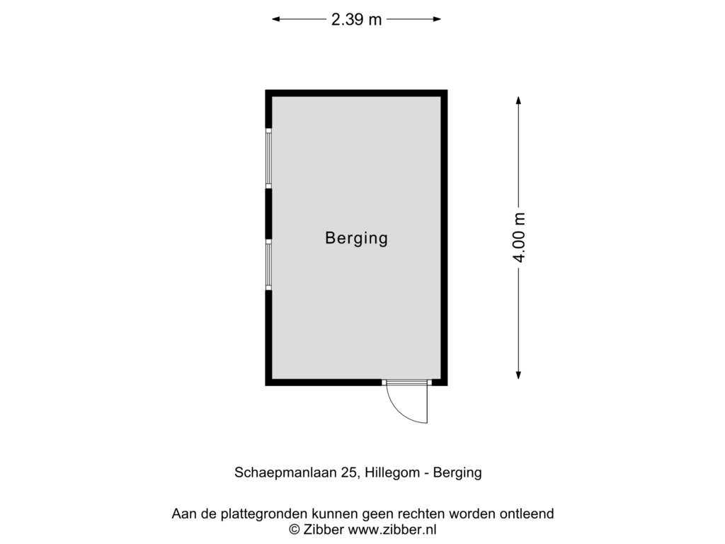 Bekijk plattegrond van Berging van Schaepmanlaan 25