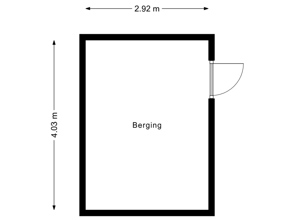 View floorplan of Berging of Tweehekkenweg 8