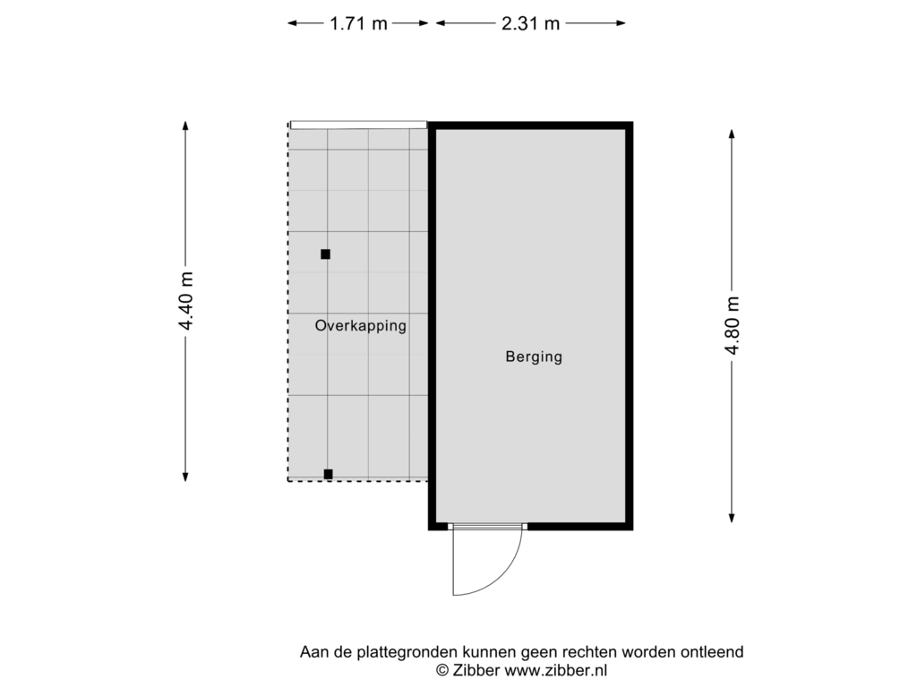 Bekijk plattegrond van Berging van Lepelaarstraat 17