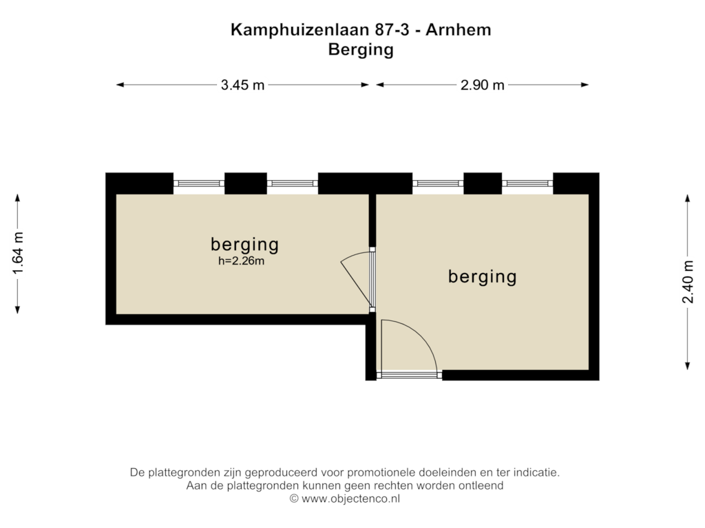 View floorplan of BERGING of Kamphuizenlaan 87-3