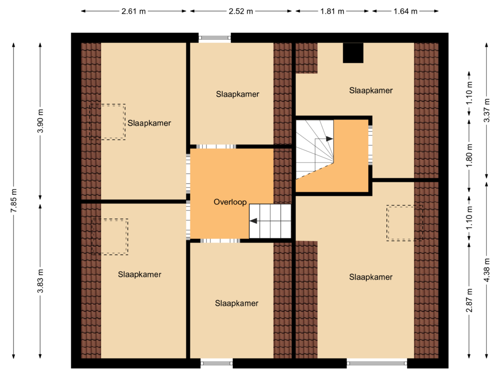 View floorplan of Floor 1 of Oosteinde 23