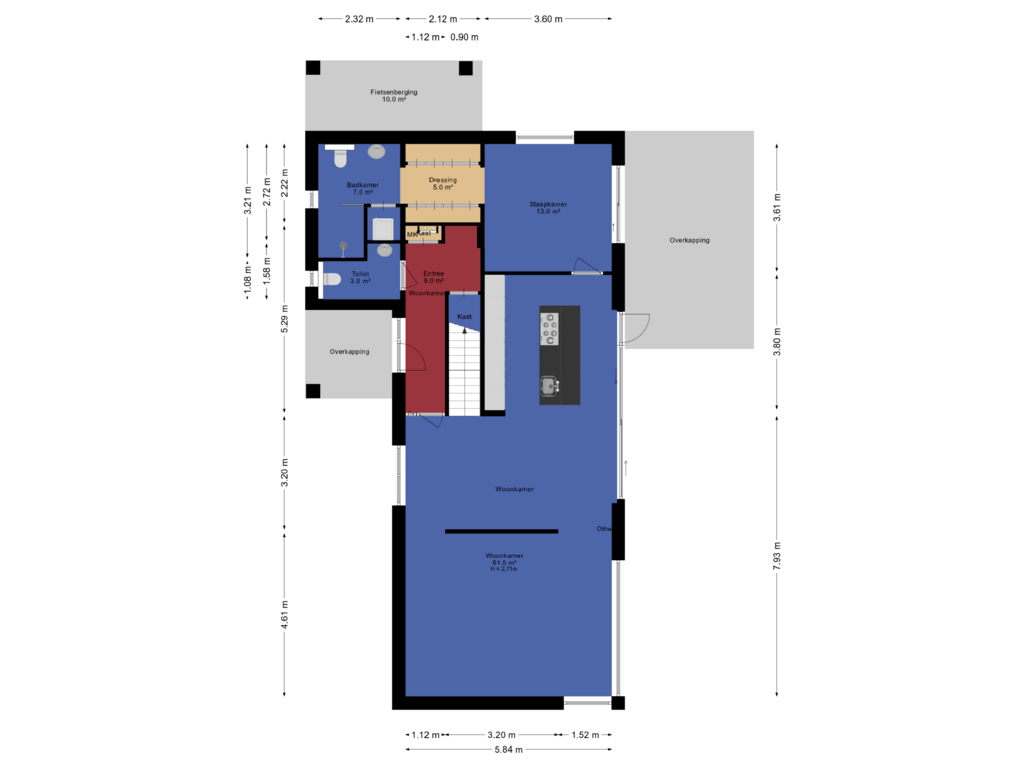 Bekijk plattegrond van Begane grond van Wandgreppel 4