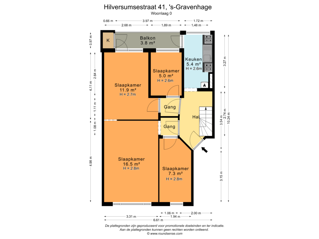 Bekijk plattegrond van Woonlaag 0 van Hilversumsestraat 41