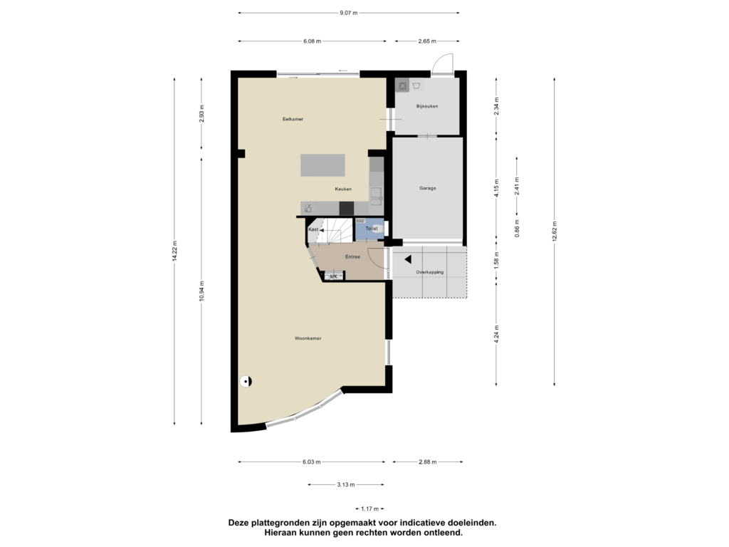 Bekijk plattegrond van Begane Grond van De Parelvissers 59