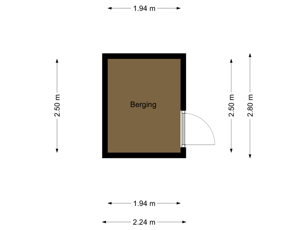 View floorplan of Berging of Voorsterbeeklaan 20