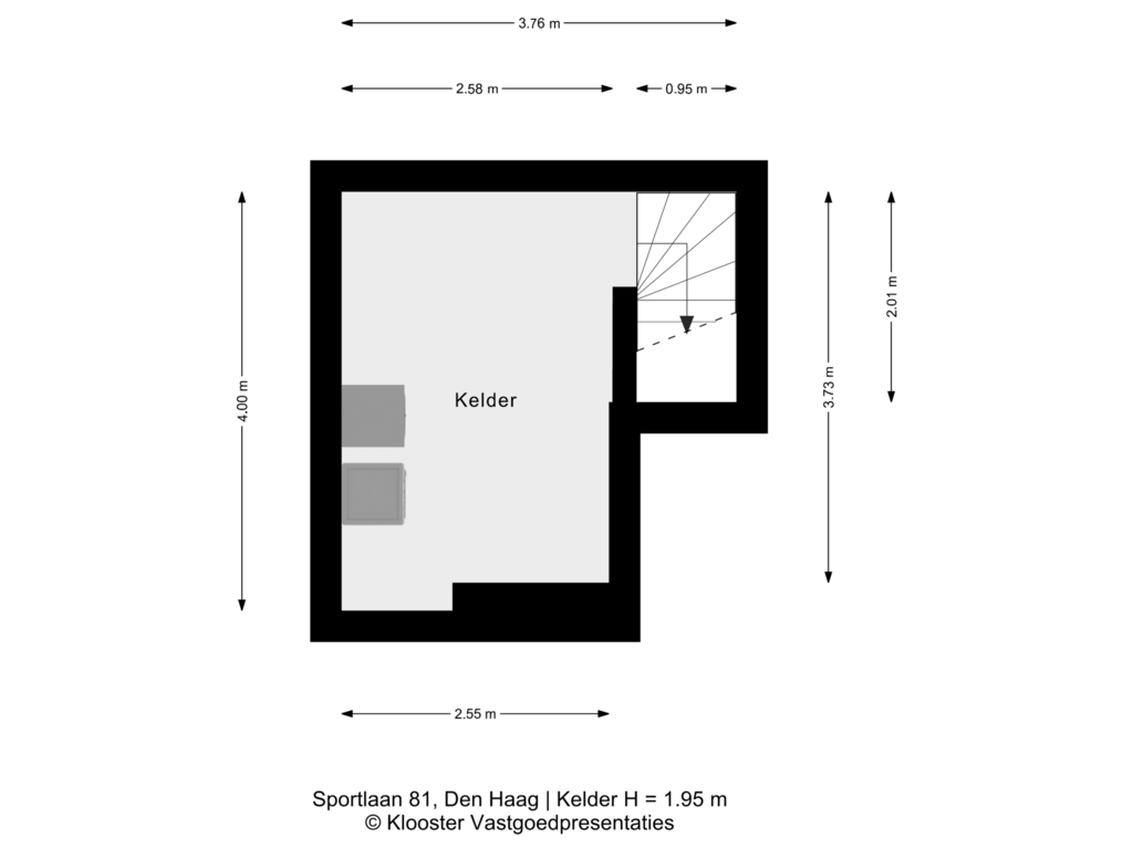 View floorplan of Kelder of Sportlaan 81