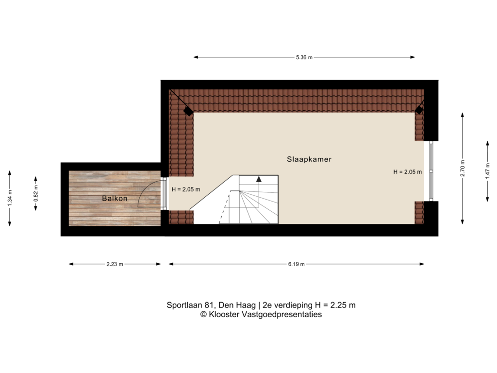 View floorplan of 2e verdieping of Sportlaan 81