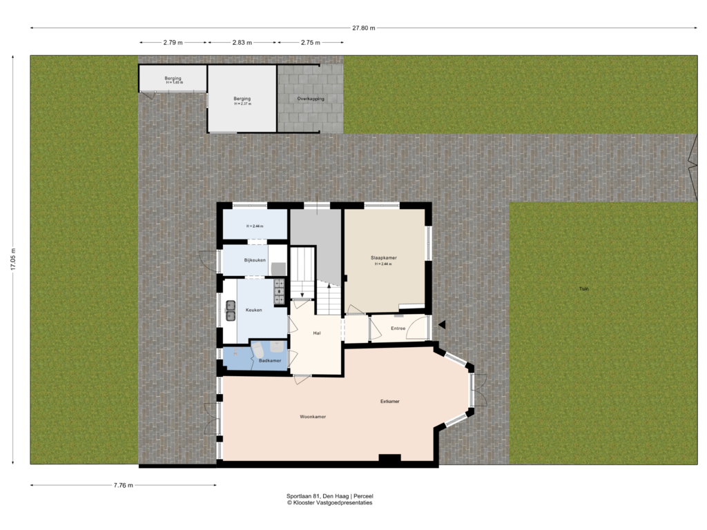 View floorplan of Perceel of Sportlaan 81