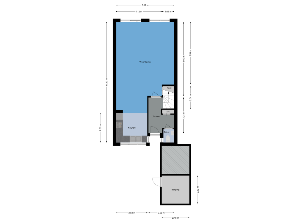 Bekijk plattegrond van Begane Grond van Anna Blamanstraat 9