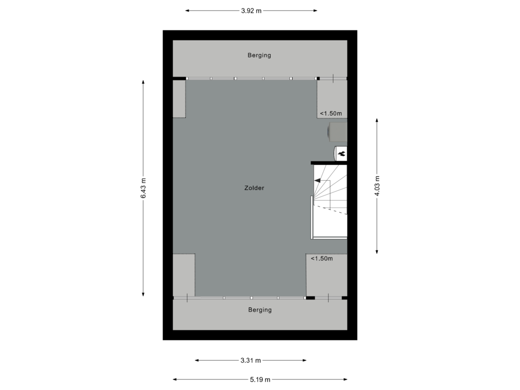 Bekijk plattegrond van Tweede Verdieping van Anna Blamanstraat 9