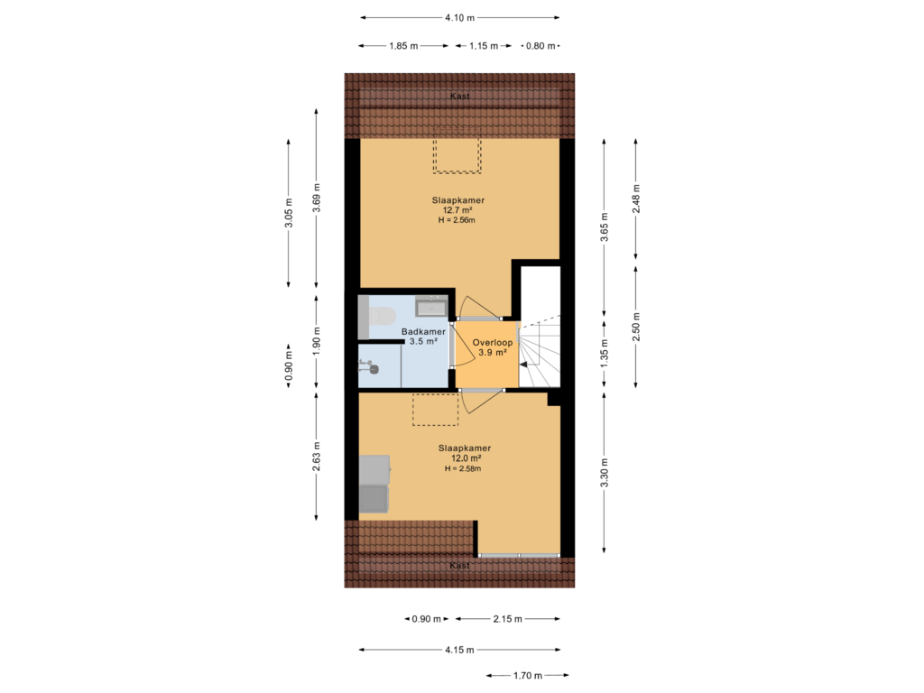 Bekijk plattegrond van 1e verdieping van Jhr F J J van Eijsingastraat 4