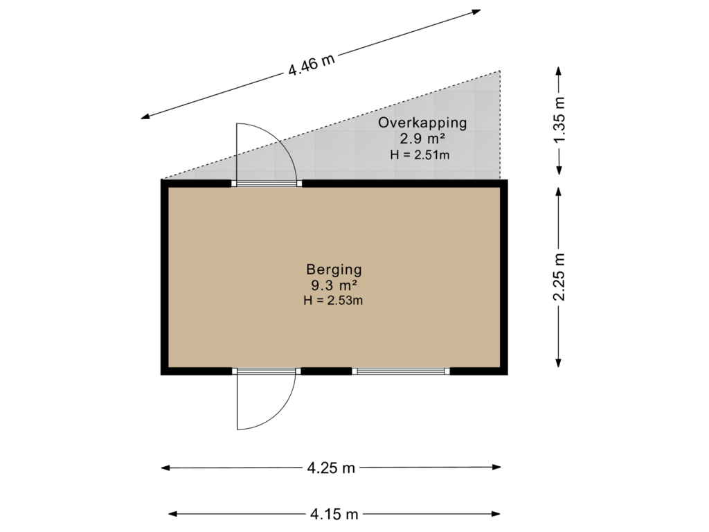 Bekijk plattegrond van Berging van Jhr F J J van Eijsingastraat 4