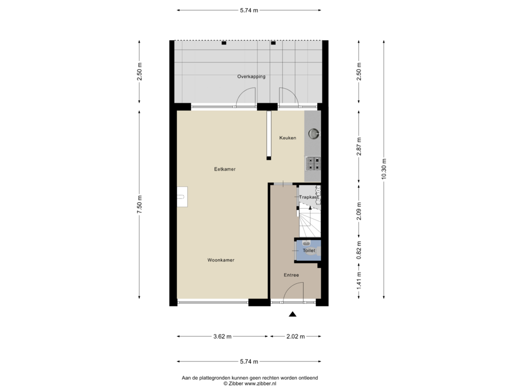 View floorplan of Begane grond of Schumannstraat 48