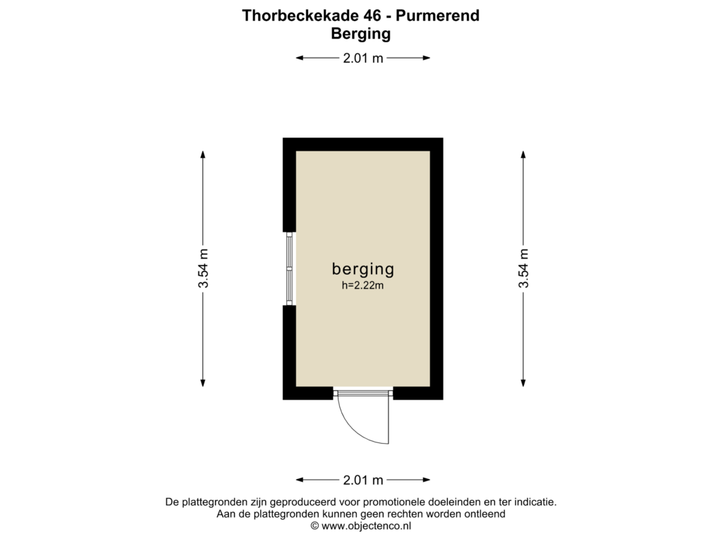 Bekijk plattegrond van BERGING van Thorbeckekade 46