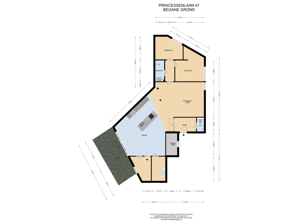 View floorplan of Begane grond of Princessenlaan 47