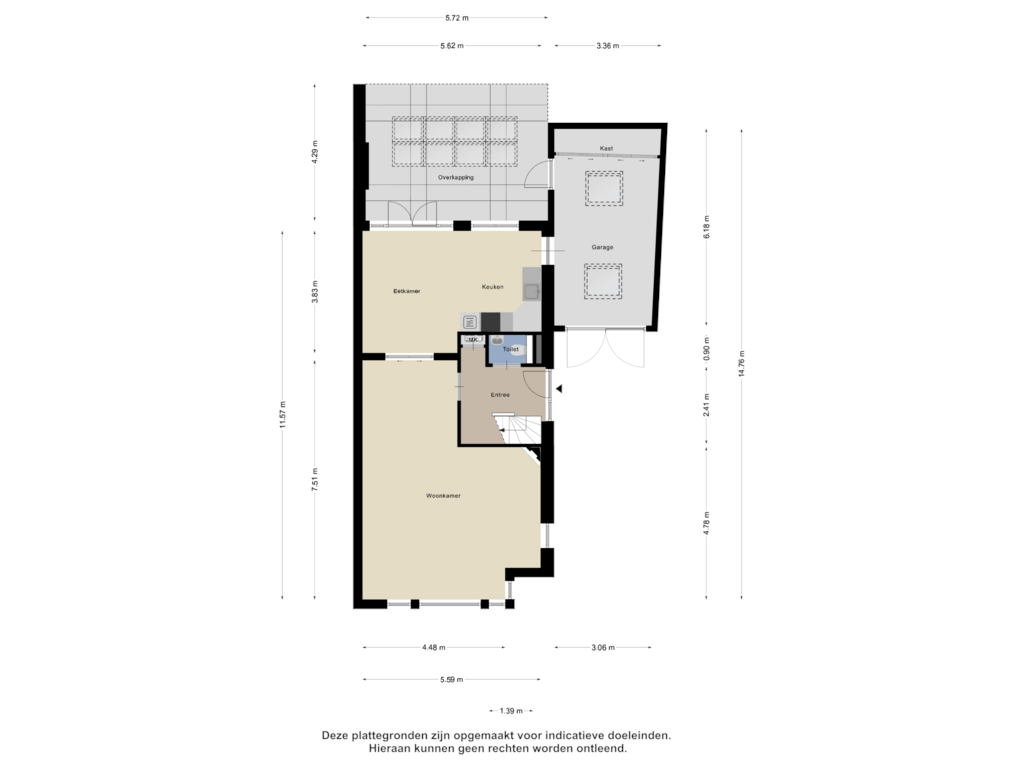 View floorplan of Begane Grond of Honingzoet 23