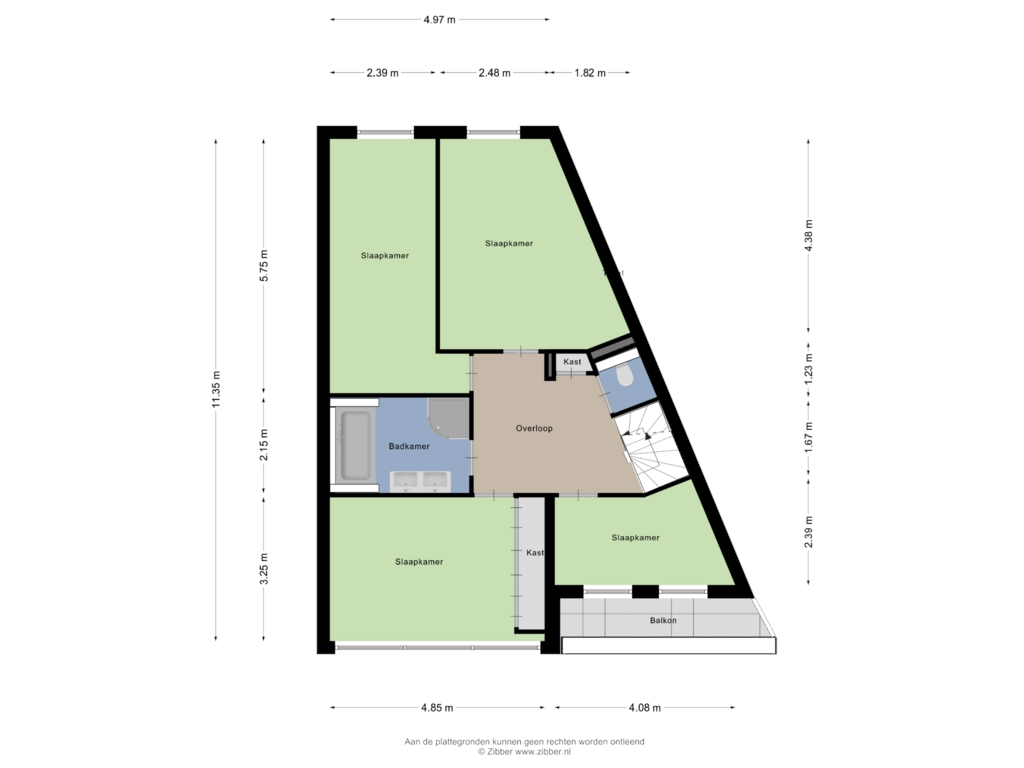 Bekijk plattegrond van Tweede Verdieping van Beukenhof 15