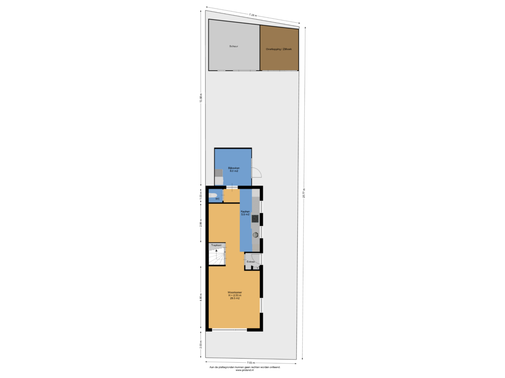 Bekijk plattegrond van Begane Grond Met Kavel van Súdkant 41