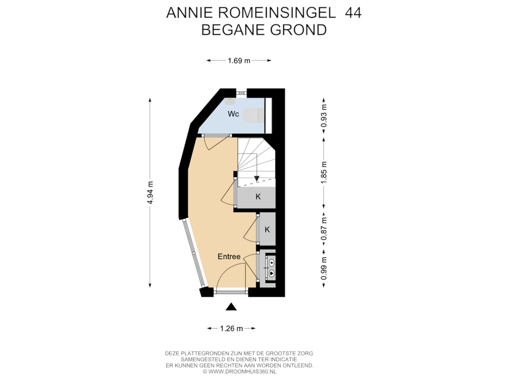 Bekijk plattegrond van Begane grond van Annie Romeinsingel 44