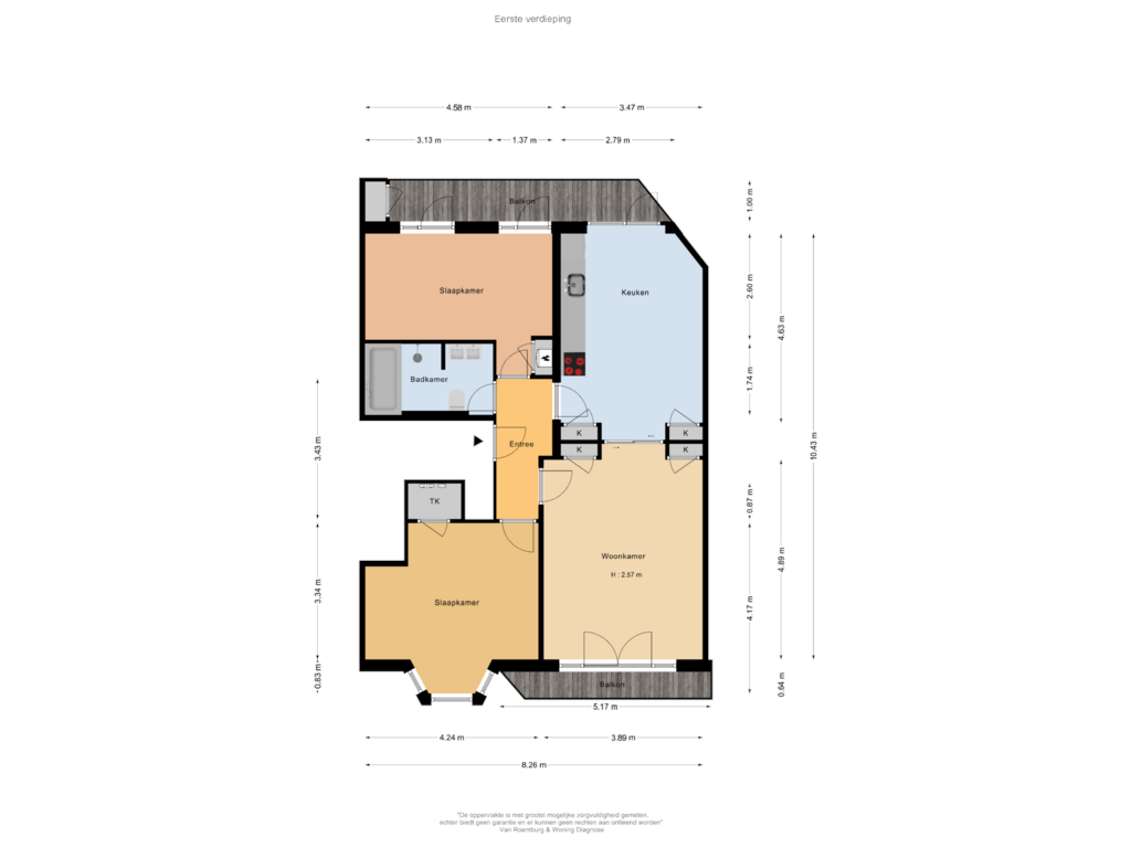 Bekijk plattegrond van Eerste verdieping van Jekerstraat 110-1