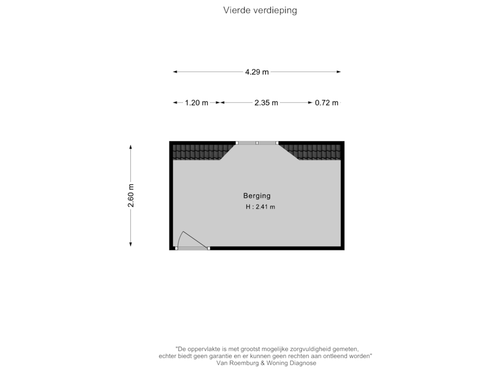 Bekijk plattegrond van Vierde verdieping van Jekerstraat 110-1