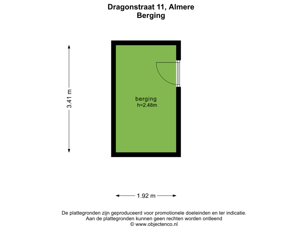 View floorplan of Berging of Dragonstraat 11