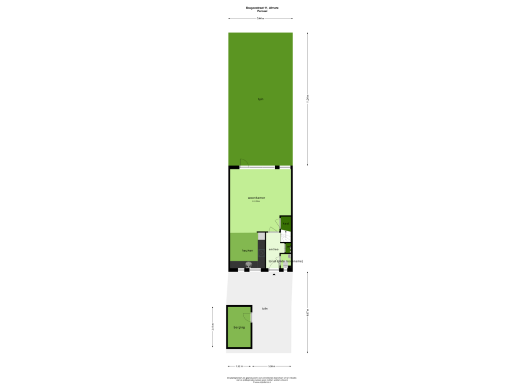 View floorplan of Perceel of Dragonstraat 11