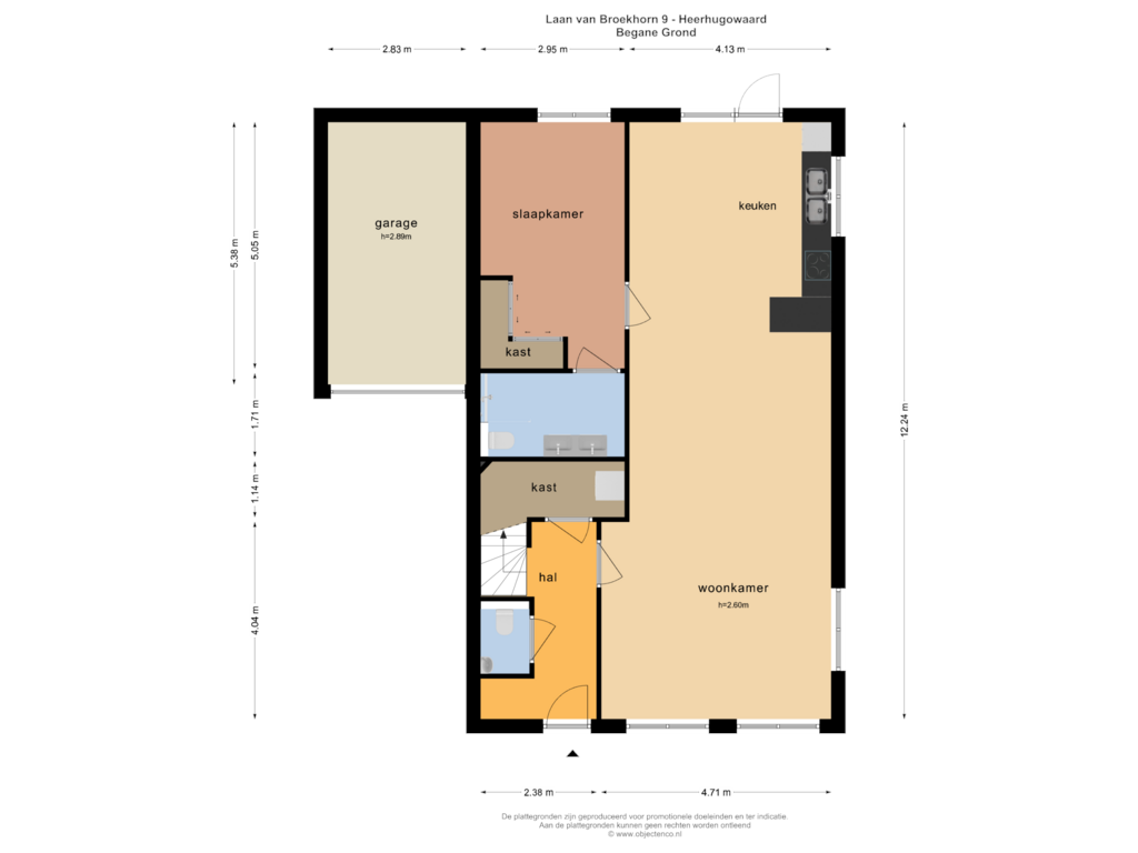 Bekijk plattegrond van BEGANE GROND van Laan van Broekhorn 9