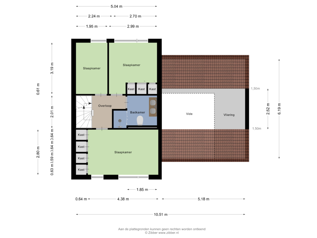 Bekijk plattegrond van Eerste Verdieping van Buurserstraat 262