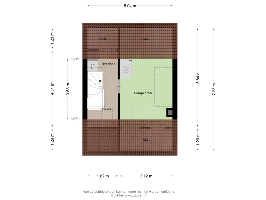 Bekijk plattegrond van Tweede Verdieping van Buurserstraat 262