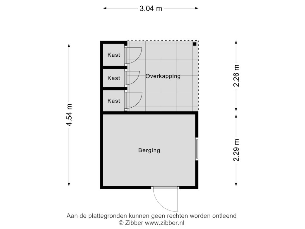 Bekijk plattegrond van Berging van Buurserstraat 262