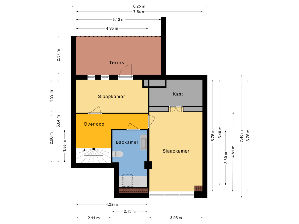 Bekijk plattegrond van 1e Verdieping van van Leeuwenhoekstraat 112