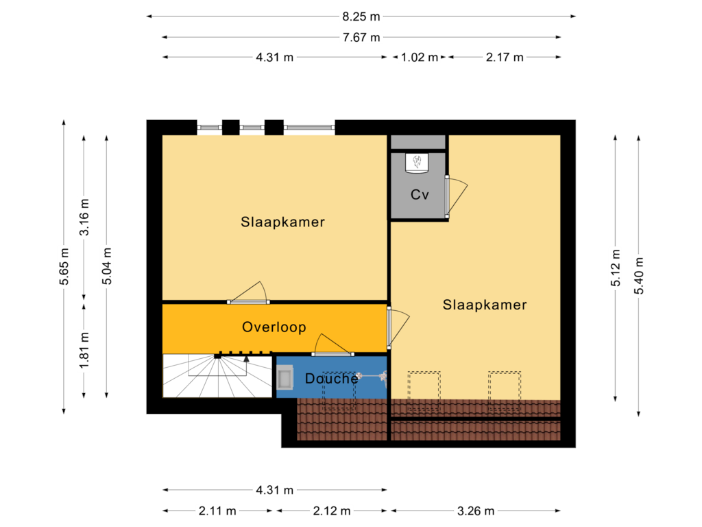 Bekijk plattegrond van 2e Verdieping van van Leeuwenhoekstraat 112