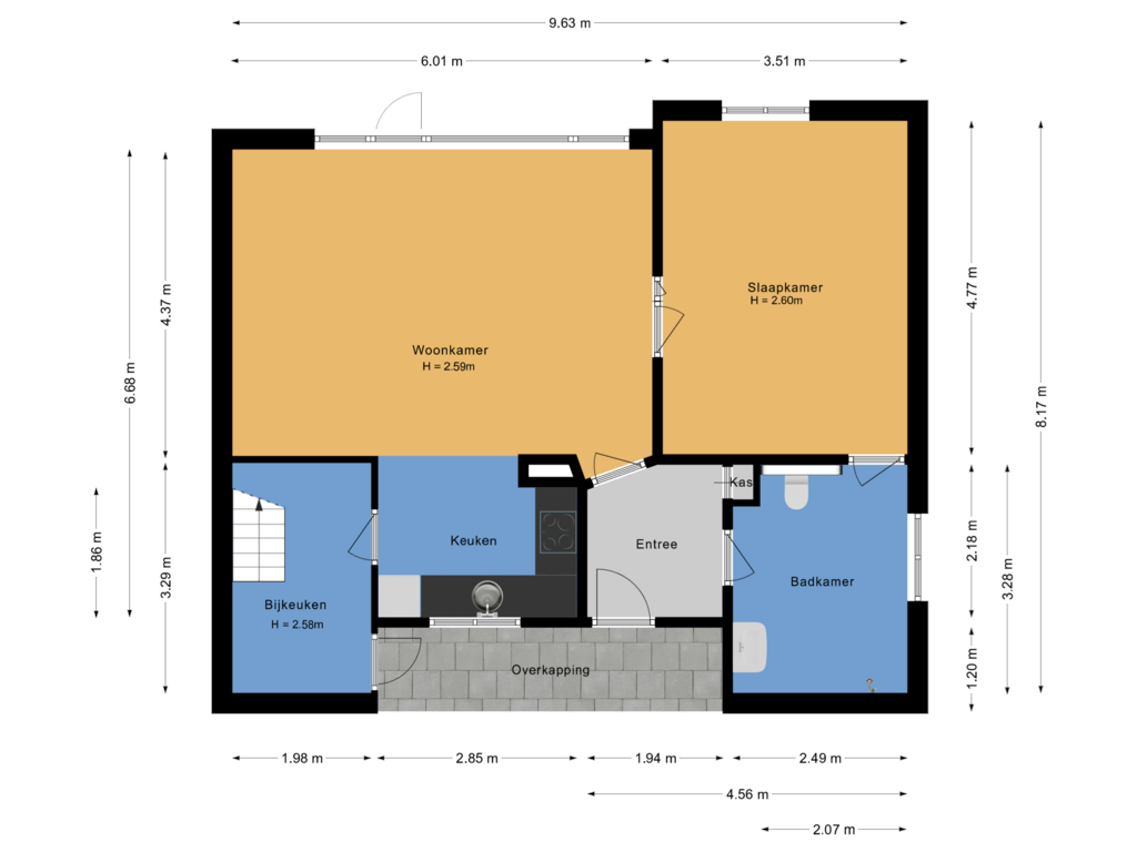 Bekijk plattegrond van Begane grond van Talma Park 2