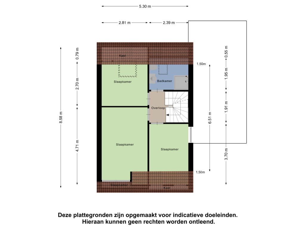 Bekijk plattegrond van Eerste Verdieping van Baalder 14