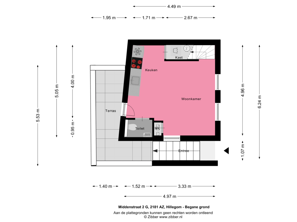 Bekijk plattegrond van Begane grond van Middenstraat 2-G