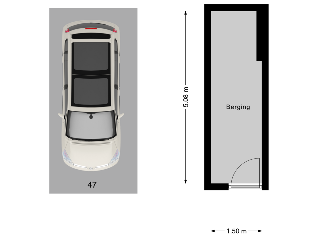 Bekijk plattegrond van Berging van Poortweide 58