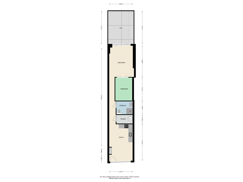 Bekijk plattegrond van Begane grond van Vughterstraat 138