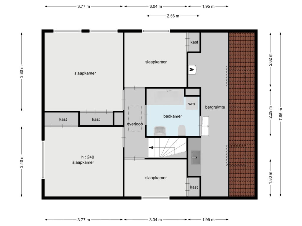 View floorplan of verdieping of Nieuwe Beekhoek 2