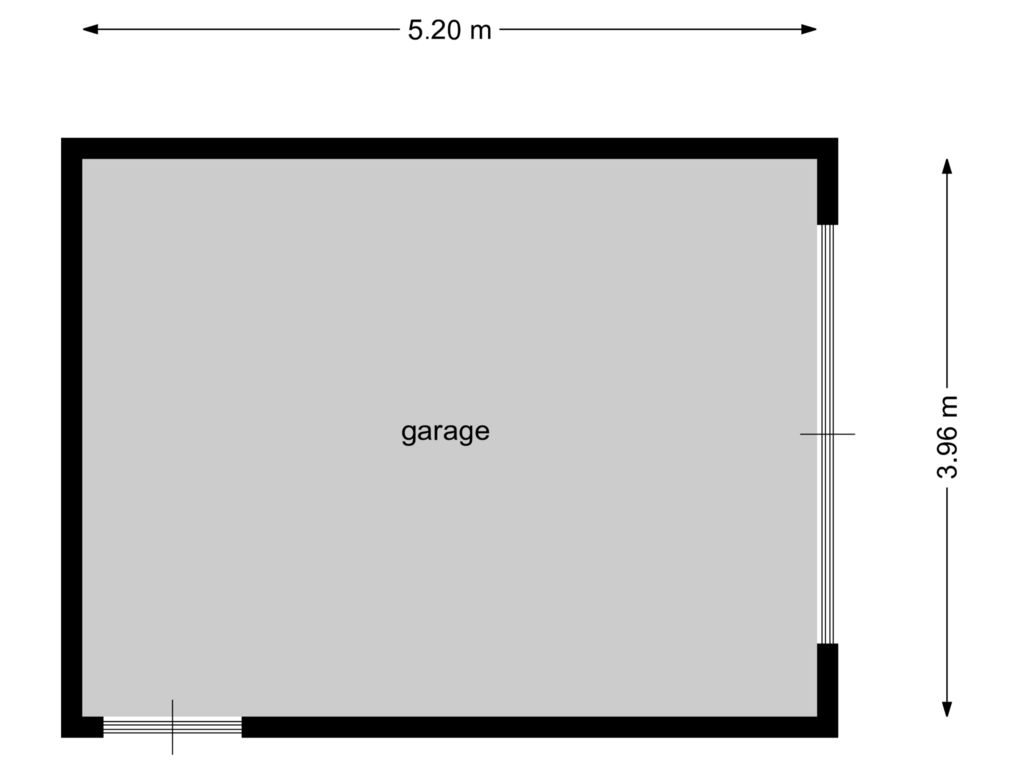 View floorplan of garage of Nieuwe Beekhoek 2