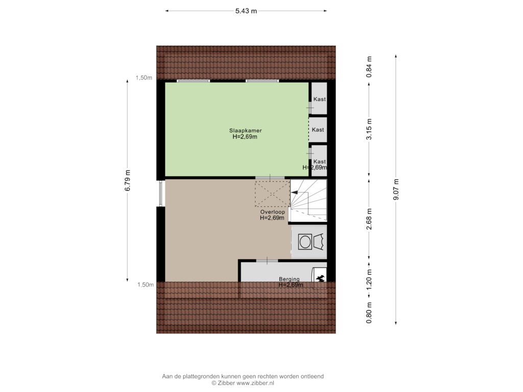 Bekijk plattegrond van Tweede Verdieping van Akkerwinde 3