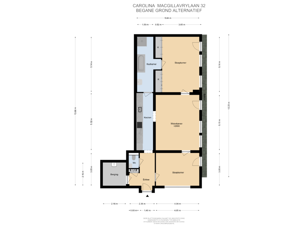 View floorplan of Begane grond Alternatief of Carolina MacGillavrylaan 32