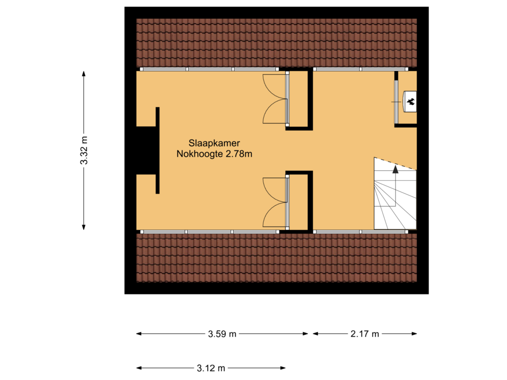 Bekijk plattegrond van 2e verdieping van de Hoef Oostzijde 39