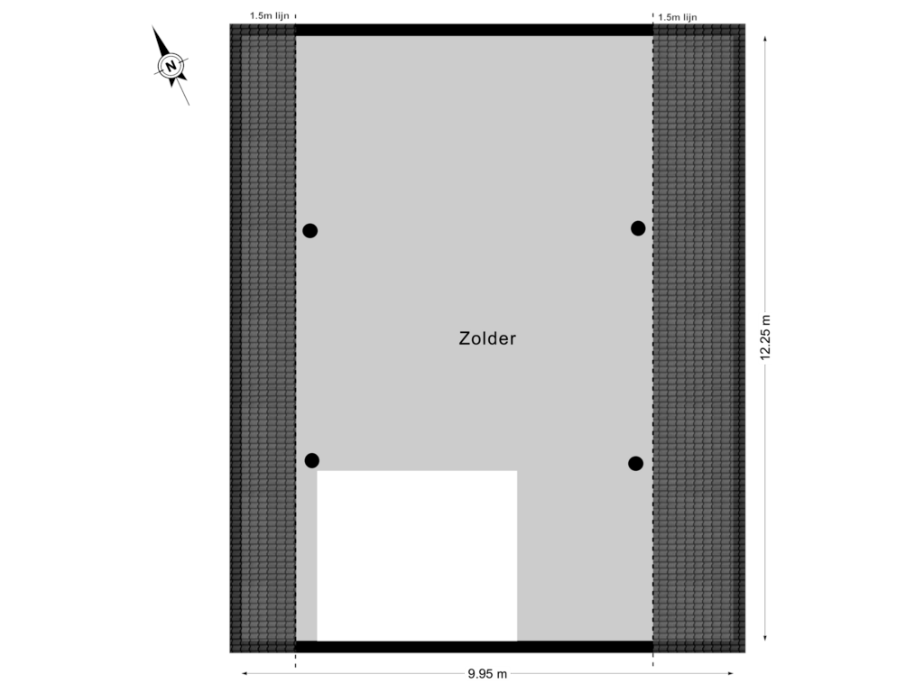 Bekijk plattegrond van Bijgebouw, 1eV van Tsjerkestrjitte 13