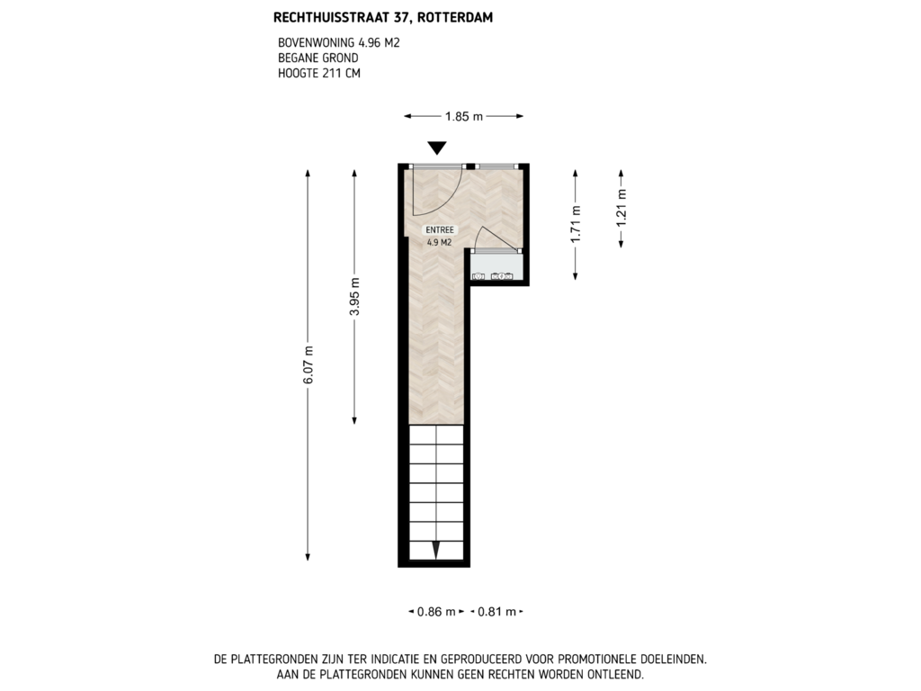 View floorplan of Begane grond of Rechthuisstraat 37