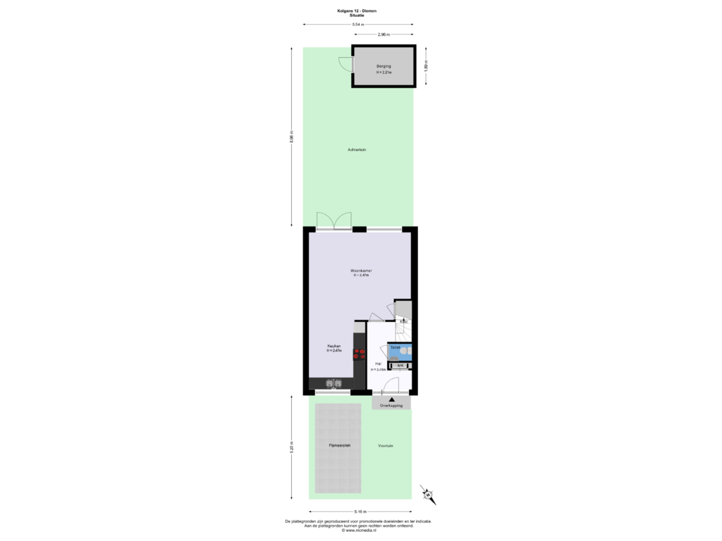 View floorplan of Situatie of Kolgans 12