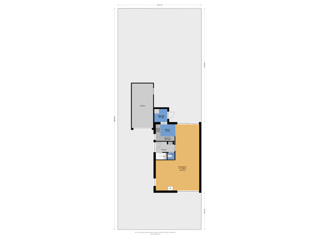 View floorplan of Begane Grond Met Kavel of Postduif 7