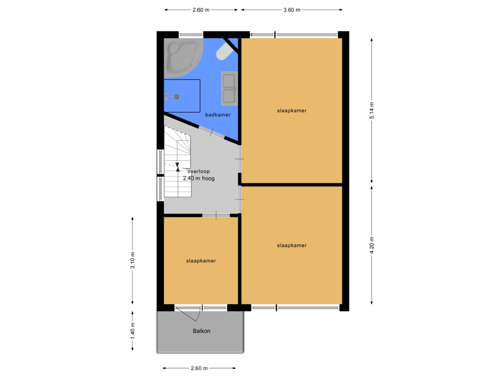 Bekijk plattegrond van Etage van Torenzicht 35